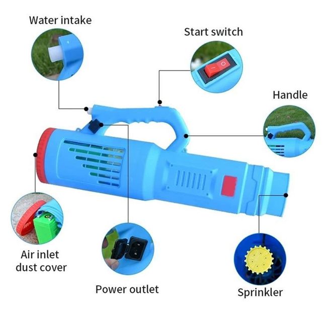 Atomizor electric portabil, 12 V, 90 W, pentru pompa stropit cu acumulator, BRM02041