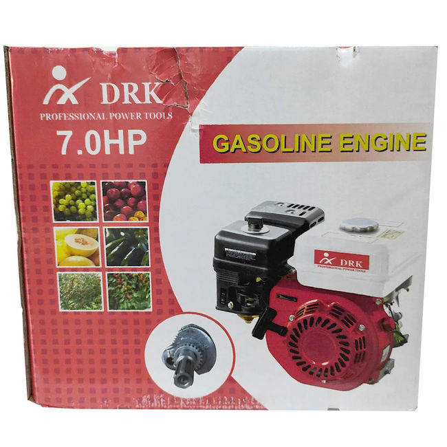 Motor pe benzina de uz general DRK GX200 (170F), 7 CP, ax canelat 25 mm, 4 timpi, filtru de aer umed