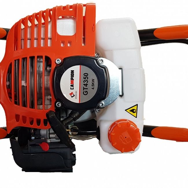 Motoburghiu pamant, Motoforeza Campion GT4350, pe benzina, 2 timpi, 6 CP, burghiu inclus 100 mm