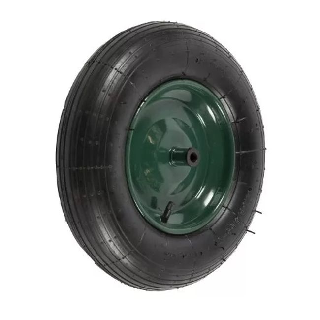 Roata roaba cu camera 4.80 / 4.00-8, ax subtire 14 mm, janta metalica