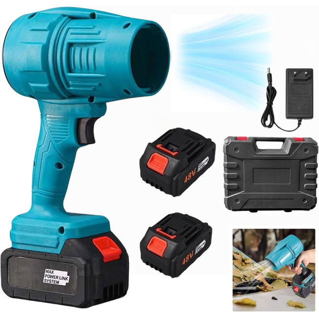 Suflanta aer pe acumulator, MX1089, 280 W, 80 m/s, set 2 acumulatori 48 V 3Ah + incarcator