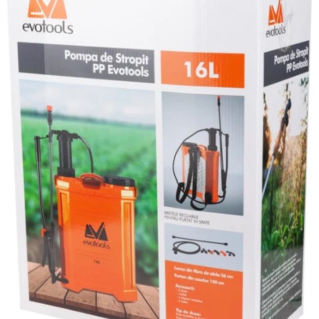 Pompa de stropit manuala Evotools 682204, rezervor 16L