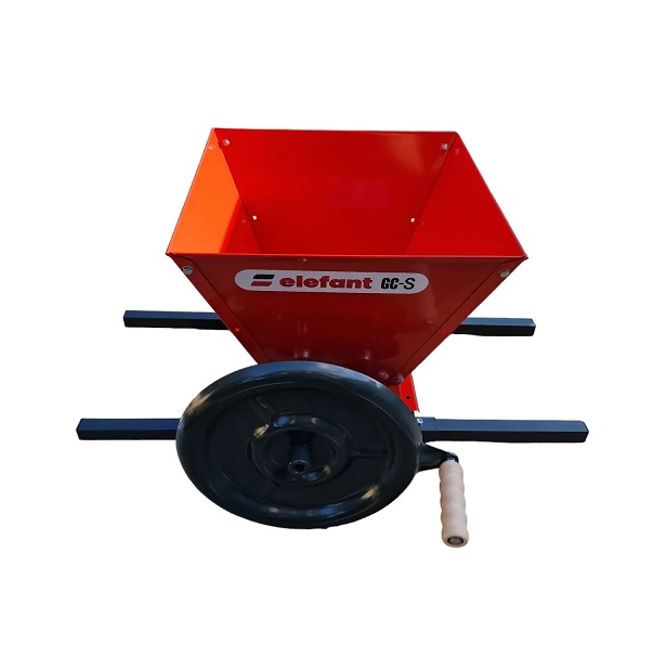 Zdrobitor pentru struguri manual Elefant GC-S, cuva 30 L, tamburi din aluminiu
