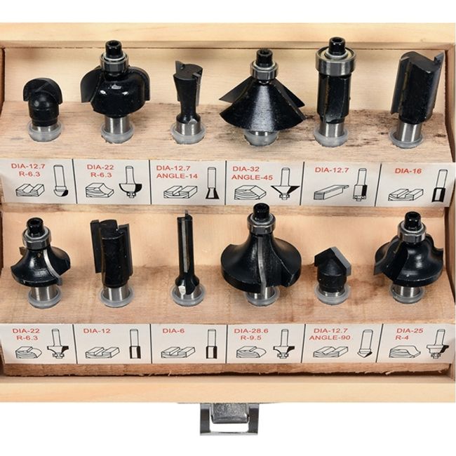 Set 12 freze pentru lemn, Vorel, 22550, 8mm