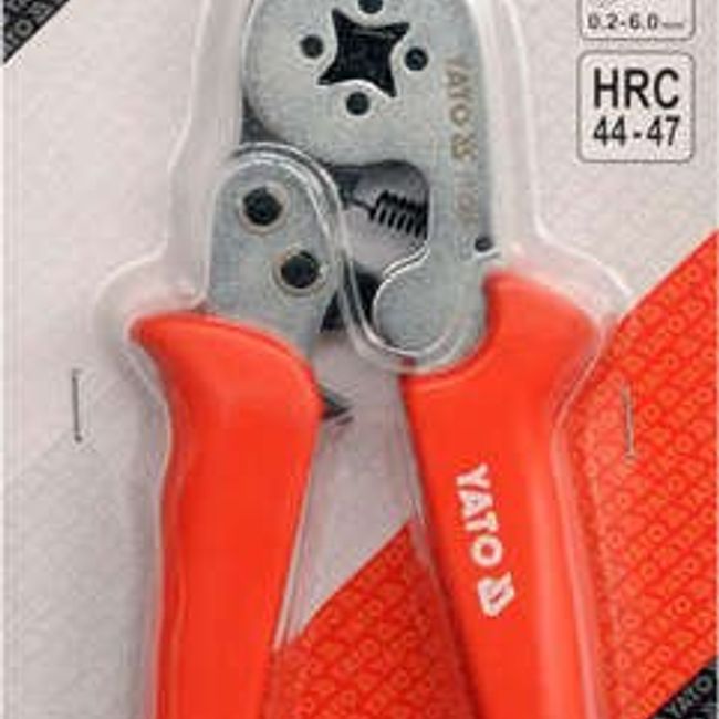 Cleste pentru sertizat, Yato YT-2305, 0.2-6.0 mm2, 175 mm