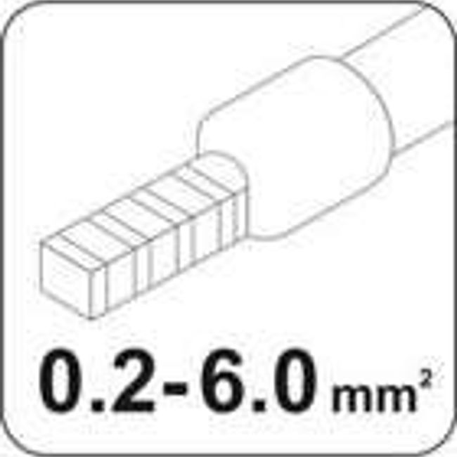 Cleste pentru sertizat, Yato YT-2305, 0.2-6.0 mm2, 175 mm