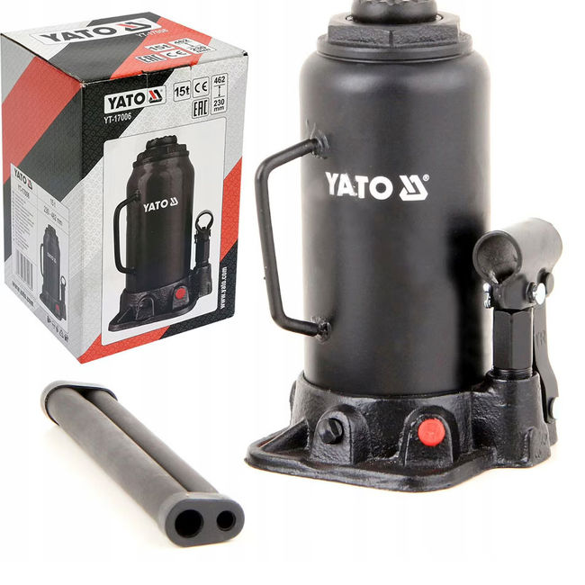 Cric hidraulic Yato YT-17006, capacitate 15 Tone, 230-462 mm