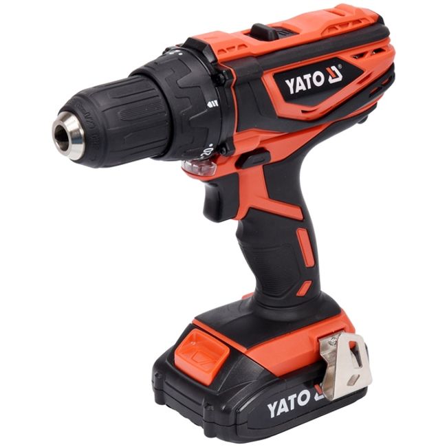 Masina de gaurit / insurubat, cu percutie, Yato YT-82780, cu 1 acumulator, 18 V, 2 Ah, Li-Ion, 40 Nm, led iluminare