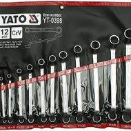 Chei inelare cu cot Yato YT-0398, 6-32 mm, set 12 bucati, satinate, 6-32 mm, CrV