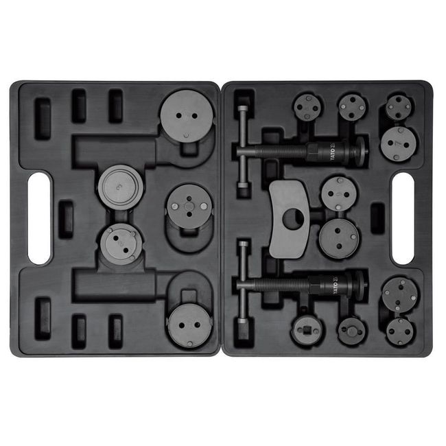 Trusa universala cu presa si adaptoare pentru etrier frana, 18 piese, Yato YT-0682