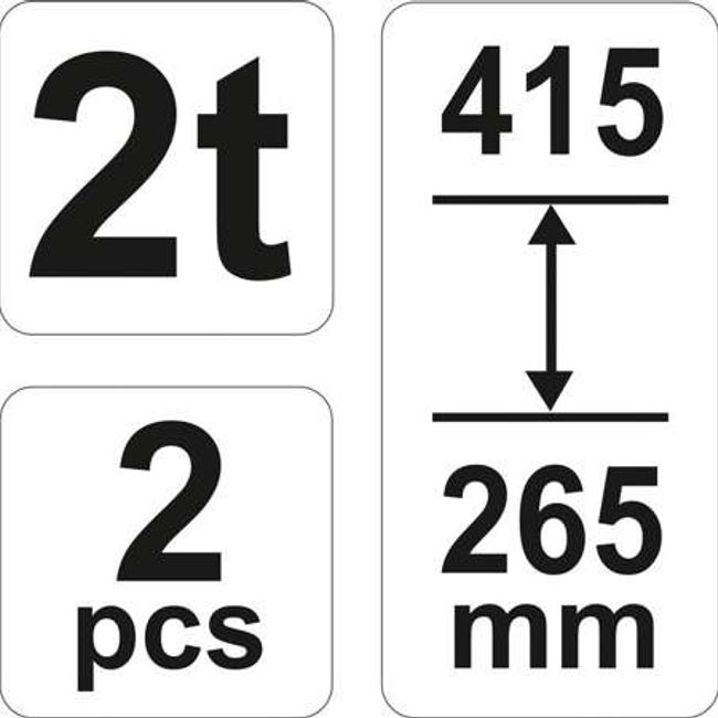 Set 2 suporti pentru auto, Yato YT-17310, capacitate 2 Tone