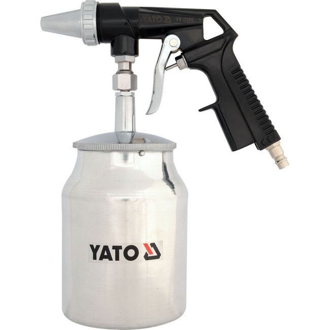 Pistol pentru sablat, Yato YT-2376, rezervor cu capacitatea de 1 L