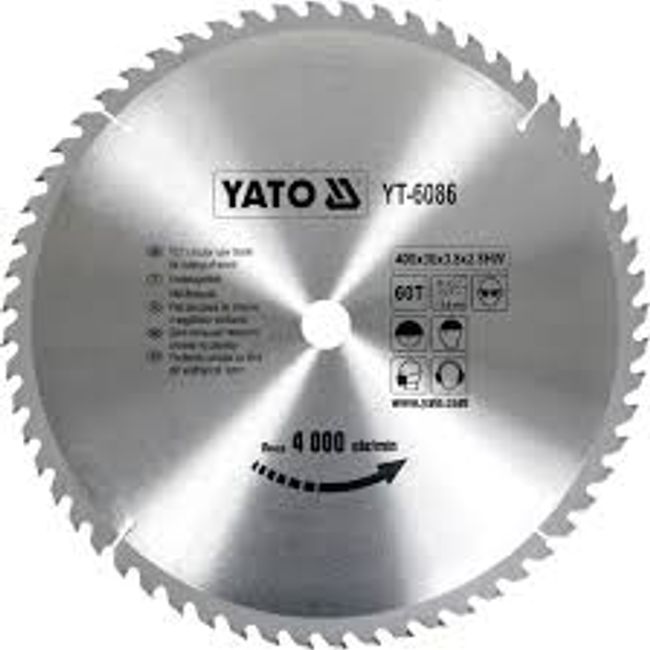 DISC FIERASTRAU CIRCULAR PT. LEMN 400x60x30MM Yato YT-6086