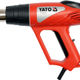 Suflanta cu aer cald, Yato YT-82291, 2000 W, cu accesorii, in valiza