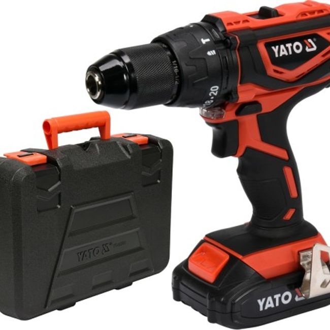 Masina de gaurit / insurubat, cu percutie, Yato YT-82788, cu 1 acumulator, 18 V, 2 Ah, Li-Ion