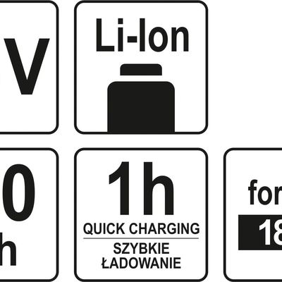 Acumulator Yato YT-828461, Li-Ion, 18 V, 2 Ah