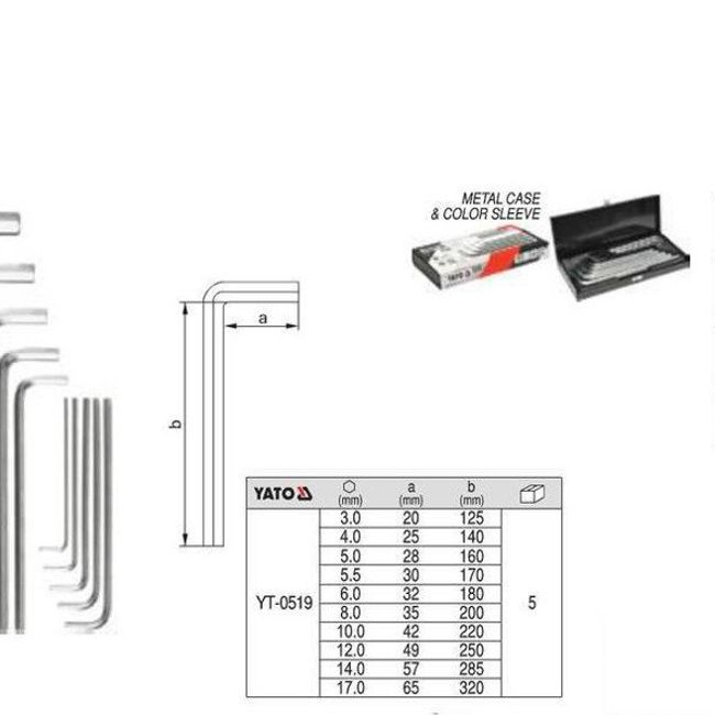 Set Chei Imbus 3-17MM, 10 piese YT-0519