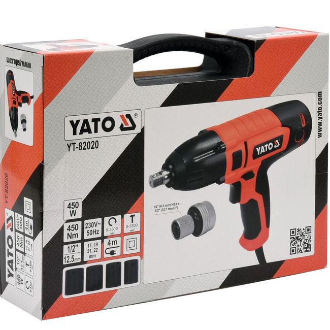 Masina de insurubat cu impact, Yato YT-82020, 450 W, 450 Nm