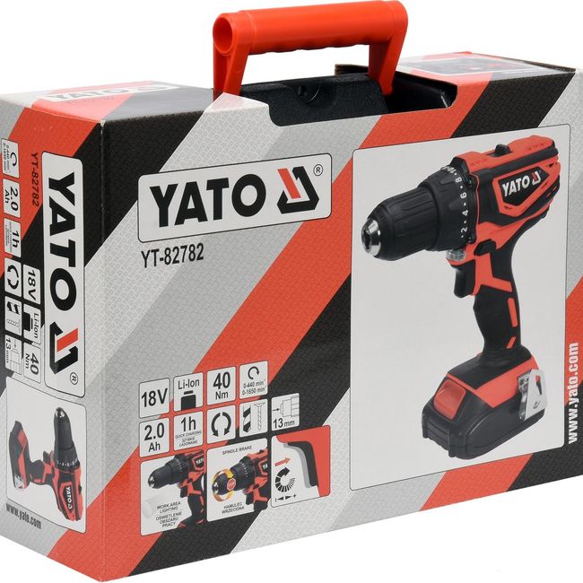 Masina de gaurit si insurubat, Yato YT-82782, cu 1 acumulator, 18 V, 2 Ah, Li-Ion