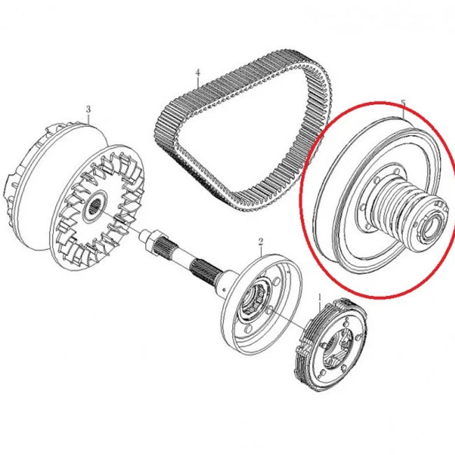 Fulie ambreiaj Atv CF Moto X5 500cc (0180-052000)