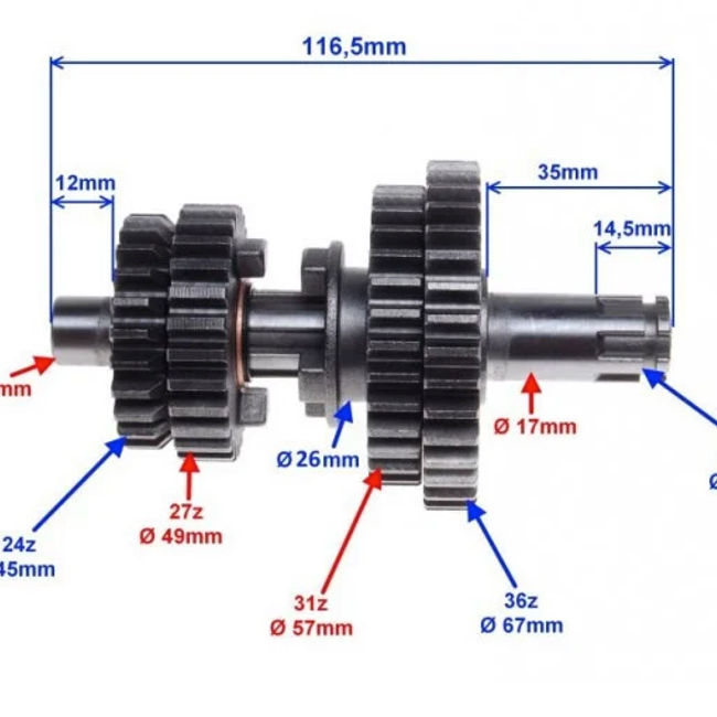 Pinion cutie de viteze ATV 110cc (model 1)