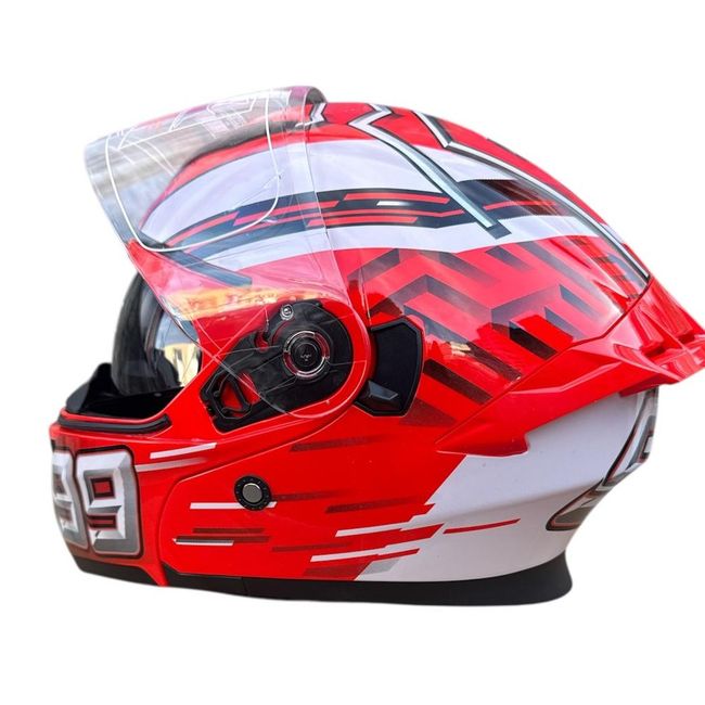 Casca moto flip up cu ochelari de soare, Model Red Ant Model 969, marimea L (59-60)