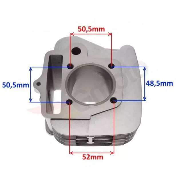 Set motor / kit cilindru Atv, Cross Lifan ZS 125cc 4T, 52.4mm, racire pe aer