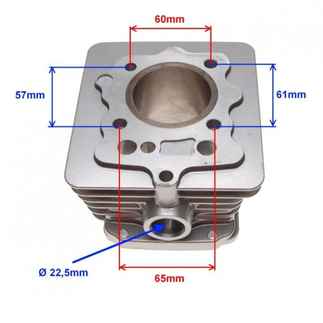 Set motor / kit cilindru Atv CG125, 125cc 4T, 56.4 mm, racire pe aer