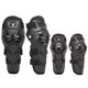 Set protectii moto, genunchere si cotiere, prindere Velcro, benzi elastice, ventilate, culoarea neagra