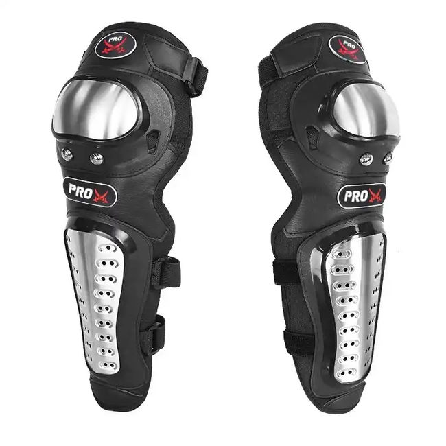 Set protectii moto, genunchere si cotiere, prindere Velcro, benzi elastice, protectie aluminiu, ventilate