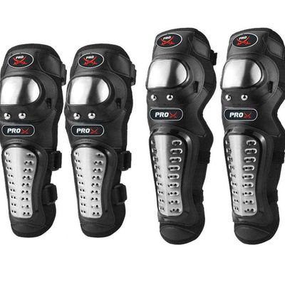 Set protectii moto, genunchere si cotiere, prindere Velcro, benzi elastice, protectie aluminiu, ventilate