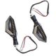 Set 2 semnalizari moto cu led 12V, semnalizare galbena si pozitie alba