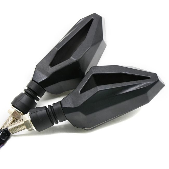 Set 2 semnalizari moto cu led 12V, semnalizare galbena si pozitie alba