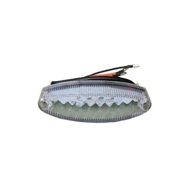Stop spate moto ATV cu 15 leduri, geam transparent, alimentare 12V