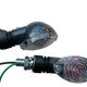 Set Doua Semnalizari Moto cu Bec 12V, Model carbon ovale