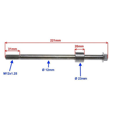 Ax fata cross (12mm) cu distantier