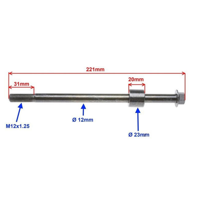 Ax fata cross (12mm) cu distantier