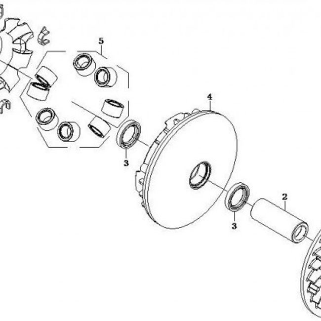 Role variator ATV CF Moto 500cc (30 x 18.5mm) 25 de grame/rola