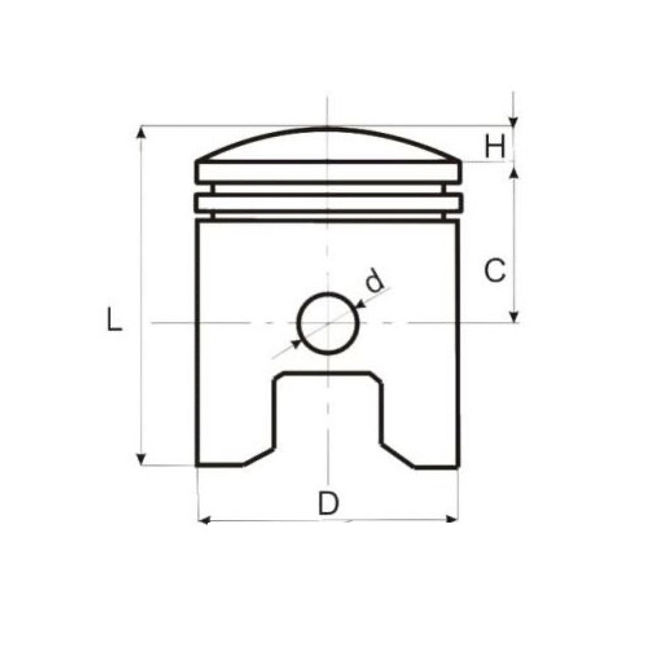 Kit piston ATV Bahan 250cc (69 mm)