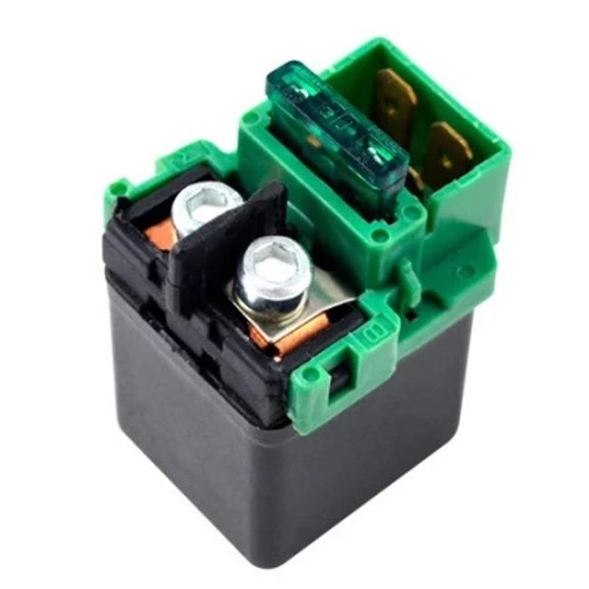 Releu pornire patrat cu siguranta electrica 12V (mufa verde)