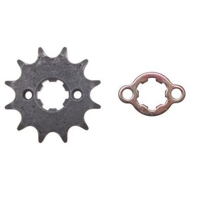 Pinion transmisie fata ATV, Motociclete, pas lant 428, 12 dinti, Interior 14/17mm (siguranta pinion inclusa)