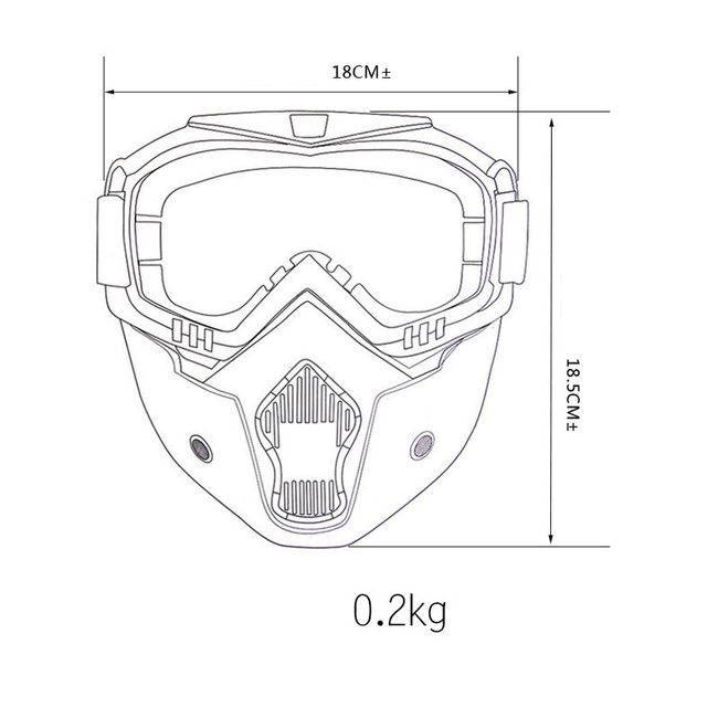 Masca Protectie Fata din Plastic Dur cu Ochelari pentru Moto, ATV