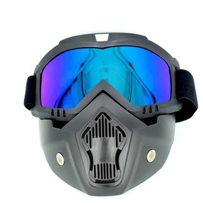 Masca Protectie Fata din Plastic Dur cu Ochelari pentru Moto, ATV