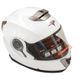 Casca moto flip up FGN cu ochelari de soare, alb lucios, marimea M (57-58)