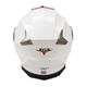 Casca moto flip up FGN cu ochelari de soare, alb lucios, marimea M (57-58)