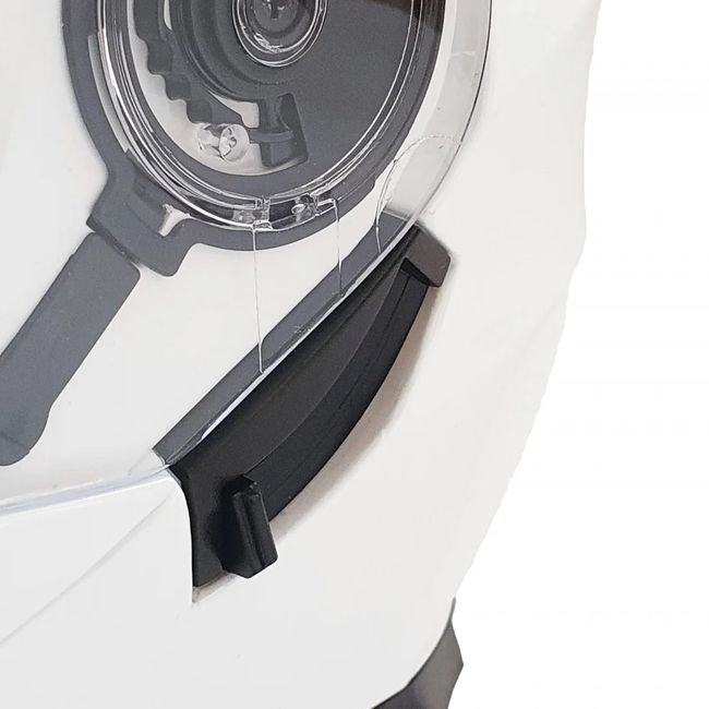 Casca moto flip up FGN cu ochelari de soare, alb lucios, marimea M (57-58)