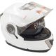 Casca moto flip up FGN cu ochelari de soare, alb lucios, marimea M (57-58)