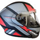 Casca moto flip up X-One cu ochelari de soare, negru / rosu