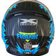 Casca moto flip up X-One cu ochelari de soare, albastru