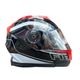 Casca moto flip up cu ochelari de soare, Model Negru / Rosu / Alb, marimea L (59-60)